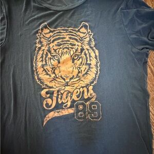 Altard State Dark Grey Tiger Graphic Tee with Orange Print